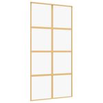 Casa si Gradina - Constructii - Usi interior, exterior si garaj - Usi garaj - Usa glisanta, auriu, 102,5x205 cm, sticla ESG mata si aluminiu - Infinity.ro