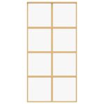 Casa si Gradina - Constructii - Usi interior, exterior si garaj - Usi garaj - Usa glisanta, auriu, 102,5x205 cm, sticla ESG mata si aluminiu - Infinity.ro