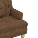 Casa si Gradina - Mobilier - Canapele si coltare - Banchete - Bancheta spatar maro 113x64,5x75,5 cm, piele intoarsa ecologica - Infinity.ro