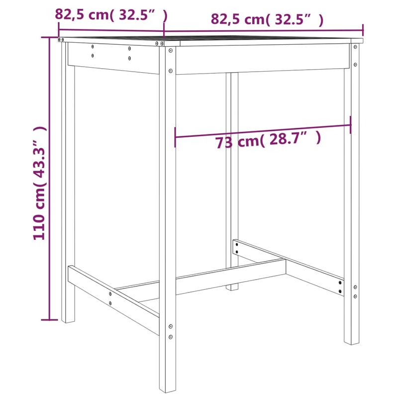 Casa si Gradina - Gradina si terasa - Mobilier exterior - Seturi mobila gradina - Set mobilier bar de gradina, 5 piese, negru, lemn masiv de pin - Infinity.ro