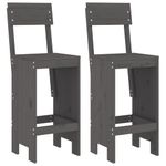 Casa si Gradina - Gradina si terasa - Mobilier exterior - Seturi mobila gradina - Set bar de gradina, 3 piese, gri, lemn masiv de pin - Infinity.ro