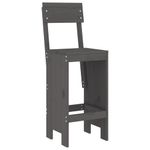 Casa si Gradina - Gradina si terasa - Mobilier exterior - Seturi mobila gradina - Set bar de gradina, 3 piese, gri, lemn masiv de pin - Infinity.ro