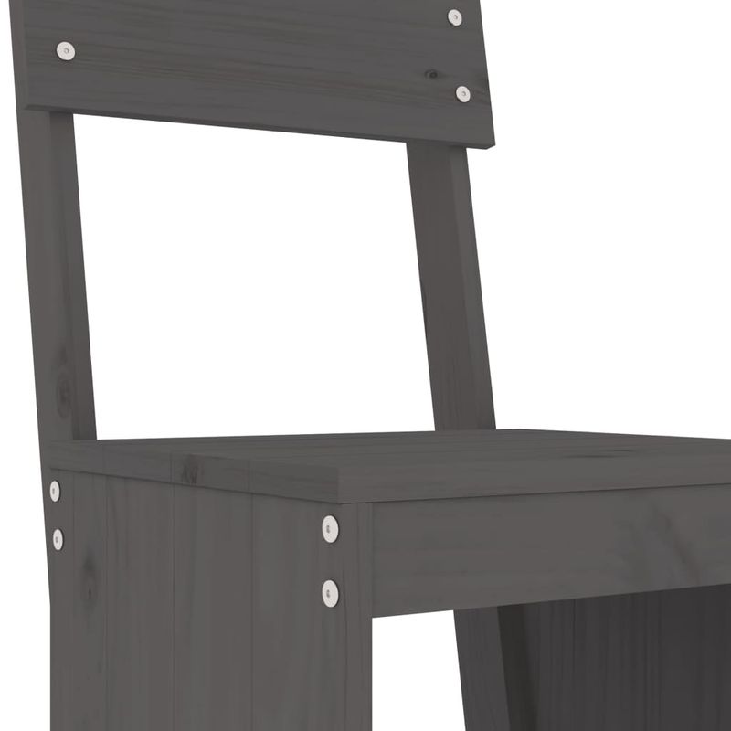 Casa si Gradina - Gradina si terasa - Mobilier exterior - Seturi mobila gradina - Set bar de gradina, 3 piese, gri, lemn masiv de pin - Infinity.ro