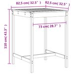 Casa si Gradina - Gradina si terasa - Mobilier exterior - Seturi mobila gradina - Set bar de gradina, 3 piese, gri, lemn masiv de pin - Infinity.ro