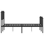 Casa si Gradina - Mobilier - Paturi si accesorii - Paturi - Cadru pat metalic cu tablie de cap/picioare , negru, 120x200 cm - Infinity.ro