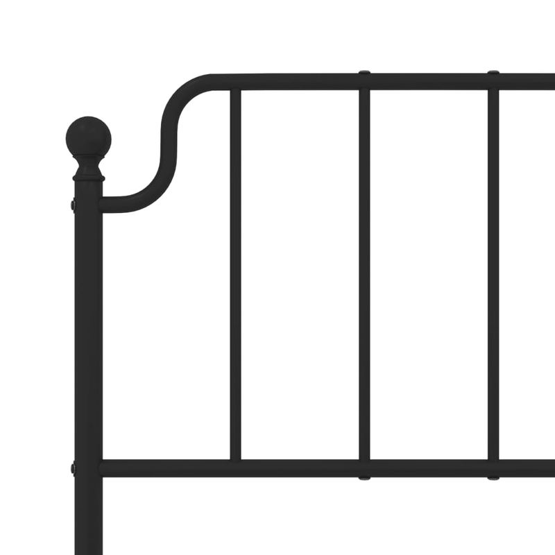Casa si Gradina - Mobilier - Paturi si accesorii - Paturi - Cadru pat metalic cu tablie de cap/picioare , negru, 120x200 cm - Infinity.ro