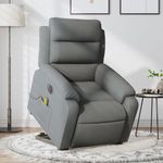 Ingrijire personala si Cosmetice - Sanatate si wellness - Articole wellness - Fotolii de masaj - Fotoliu electric masaj rabatabil cu ridicare, gri inchis textil - Infinity.ro