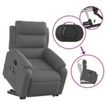 Ingrijire personala si Cosmetice - Sanatate si wellness - Articole wellness - Fotolii de masaj - Fotoliu electric masaj rabatabil cu ridicare, gri inchis textil - Infinity.ro
