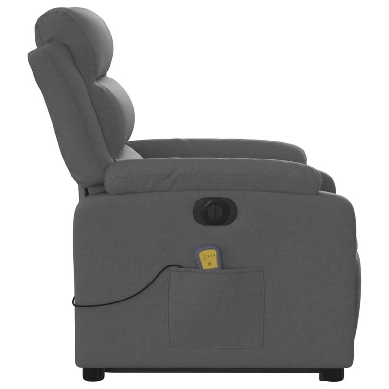 Ingrijire personala si Cosmetice - Sanatate si wellness - Articole wellness - Fotolii de masaj - Fotoliu electric masaj rabatabil cu ridicare, gri inchis textil - Infinity.ro