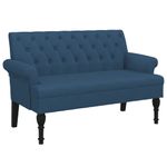Casa si Gradina - Mobilier - Canapele si coltare - Banchete - Banca cu spatar, albastru, 120x62x75,5 cm, textil - Infinity.ro