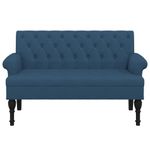 Casa si Gradina - Mobilier - Canapele si coltare - Banchete - Banca cu spatar, albastru, 120x62x75,5 cm, textil - Infinity.ro