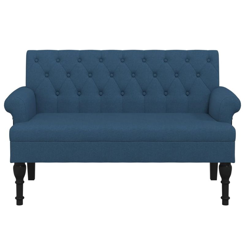 Casa si Gradina - Mobilier - Canapele si coltare - Banchete - Banca cu spatar, albastru, 120x62x75,5 cm, textil - Infinity.ro