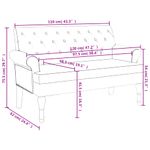 Casa si Gradina - Mobilier - Canapele si coltare - Banchete - Banca cu spatar, albastru, 120x62x75,5 cm, textil - Infinity.ro