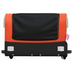 Sport si Outdoor - Ciclism - Accesorii pentru biciclete - Remorci biciclete - Remorca pentru biciclete, negru și portocaliu, 45 kg, fier, mărime 126x63x50 cm - Infinity.ro