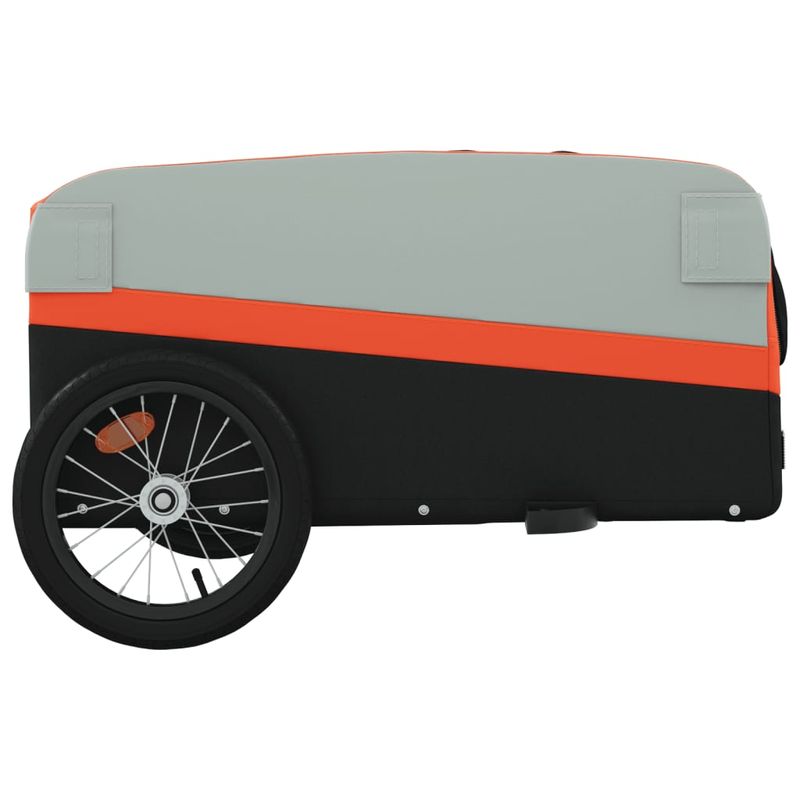Sport si Outdoor - Ciclism - Accesorii pentru biciclete - Remorci biciclete - Remorca pentru biciclete, negru și portocaliu, 45 kg, fier, mărime 126x63x50 cm - Infinity.ro