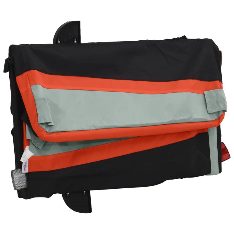 Sport si Outdoor - Ciclism - Accesorii pentru biciclete - Remorci biciclete - Remorca pentru biciclete, negru și portocaliu, 45 kg, fier, mărime 126x63x50 cm - Infinity.ro