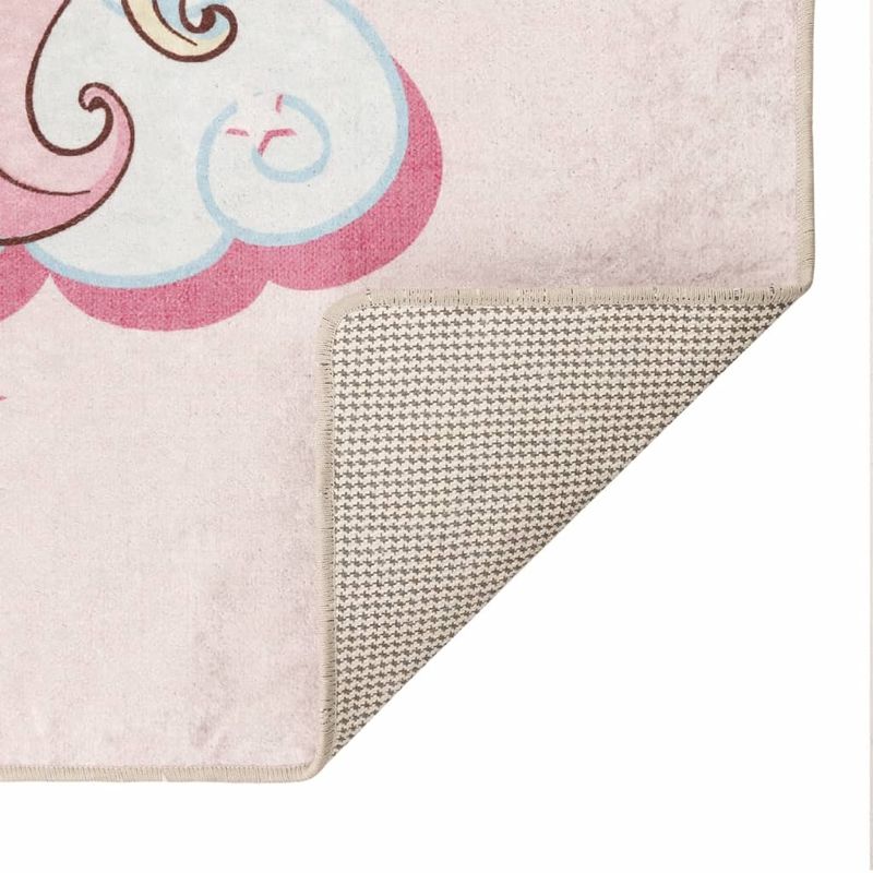 Casa si Gradina - Textile si covoare - Covoare - Covoare casa - Covor copii, roz unicorn, 160x230 cm, lavabil, anti-alunecare - Infinity.ro