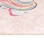 Casa si Gradina - Textile si covoare - Covoare - Covoare casa - Covor copii, roz unicorn, 160x230 cm, lavabil, anti-alunecare - Infinity.ro
