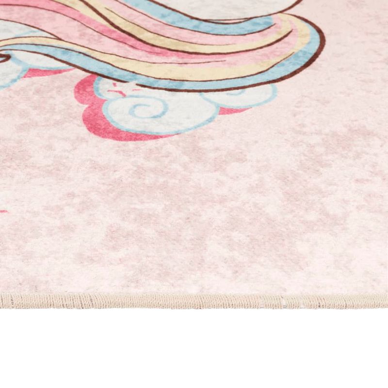 Casa si Gradina - Textile si covoare - Covoare - Covoare casa - Covor copii, roz unicorn, 160x230 cm, lavabil, anti-alunecare - Infinity.ro