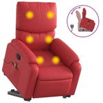 Ingrijire personala si Cosmetice - Sanatate si wellness - Articole wellness - Fotolii de masaj - Fotoliu de masaj rabatabil vertical, rosu, piele ecologica - Infinity.ro