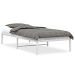 Casa si Gradina - Mobilier - Paturi si accesorii - Paturi - Cadru pat metalic, alb, 90x200 cm - Infinity.ro