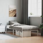 Casa si Gradina - Mobilier - Paturi si accesorii - Paturi - Cadru pat metalic, alb, 90x200 cm - Infinity.ro