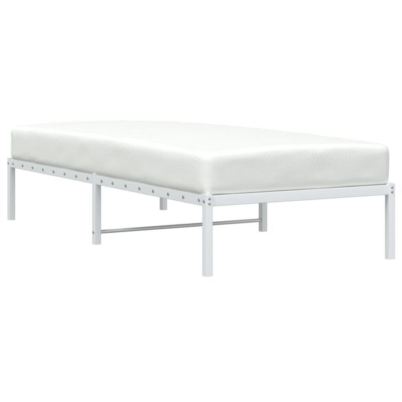 Casa si Gradina - Mobilier - Paturi si accesorii - Paturi - Cadru pat metalic, alb, 90x200 cm - Infinity.ro