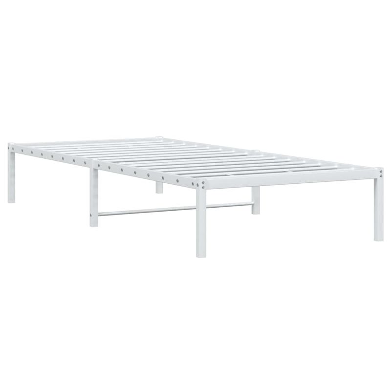 Casa si Gradina - Mobilier - Paturi si accesorii - Paturi - Cadru pat metalic, alb, 90x200 cm - Infinity.ro