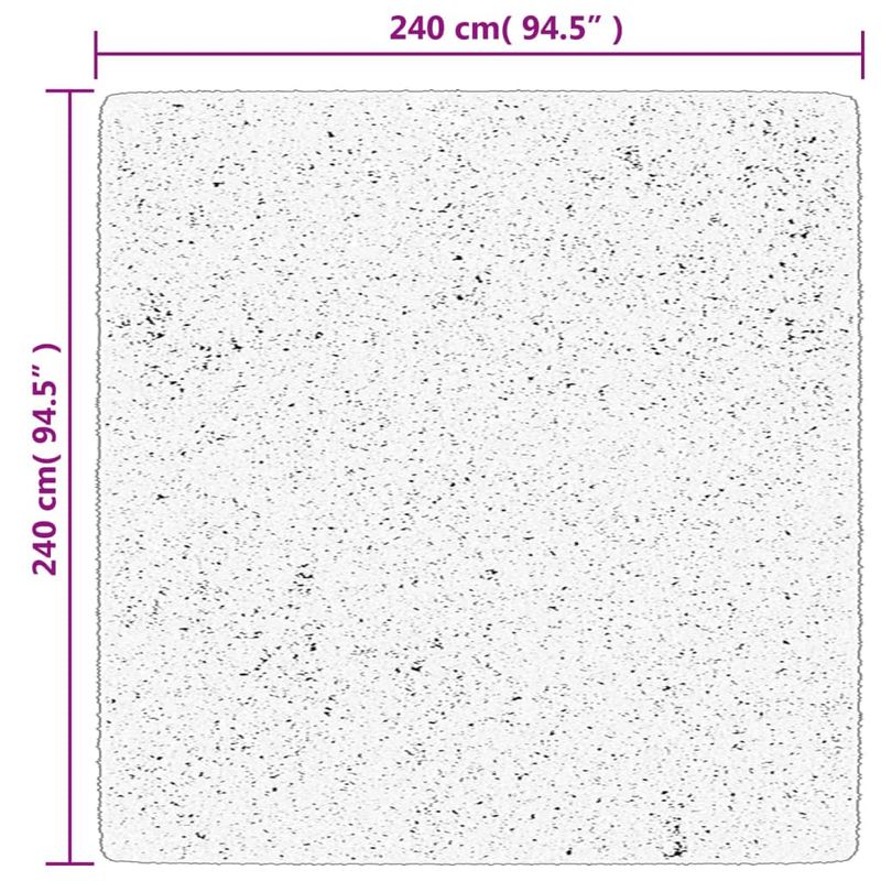 Casa si Gradina - Textile si covoare - Covoare - Covoare casa - Covor HUARTE, fir scurt, moale si lavabil, negru, 240x240 cm - Infinity.ro