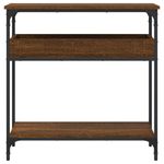 Casa si Gradina - Mobilier - Comode si corpuri - Console - Masuta consola cu raft stejar maro 75x29x75 cm lemn prelucrat - Infinity.ro