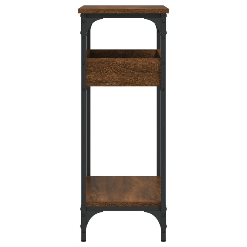 Casa si Gradina - Mobilier - Comode si corpuri - Console - Masuta consola cu raft stejar maro 75x29x75 cm lemn prelucrat - Infinity.ro