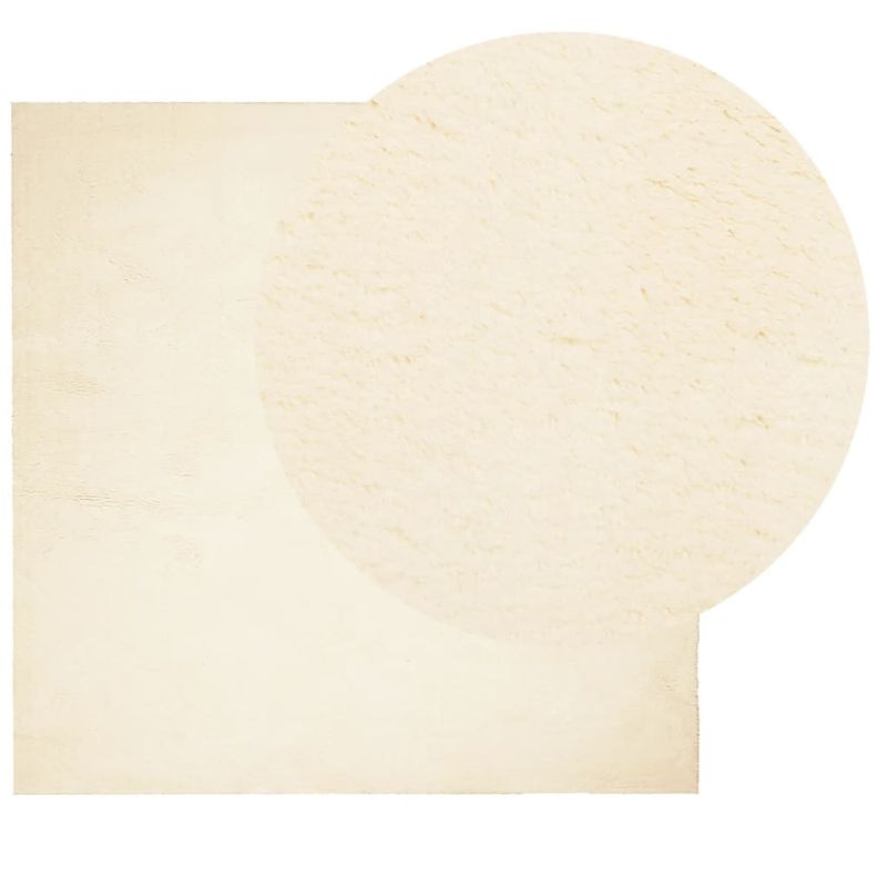 Casa si Gradina - Textile si covoare - Covoare - Covoare casa - Covor HUARTE, fir scurt, moale si lavabil, crem, 240x240 cm - Infinity.ro