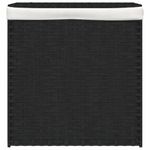 Market - Spalare si intretinere rufe - Uscatoare de rufe si accesorii - Cos de rufe cu 2 sectiuni, negru, 53x35x57 cm, poliratan - Infinity.ro