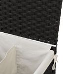 Market - Spalare si intretinere rufe - Uscatoare de rufe si accesorii - Cos de rufe cu 2 sectiuni, negru, 53x35x57 cm, poliratan - Infinity.ro