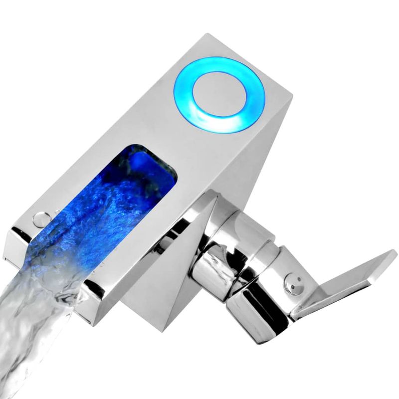 Casa si Gradina - Sanitare - Lavoar baie si accesorii - Baterii sanitare - SCHUTTE Baterie de chiuveta mixer cu LED si jet cascada ORINOCO, crom - Infinity.ro