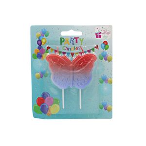 Lumanare party fluturas rosu mov degrade