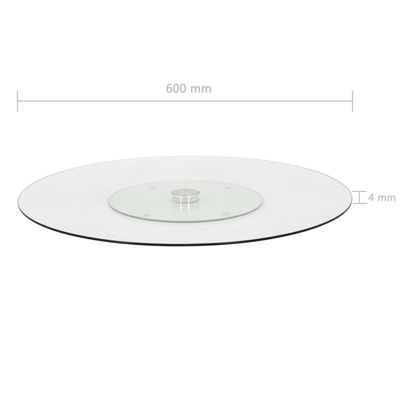 Casa si Gradina - Bucatarie si vesela - Ustensile bucatarie - Tavi servire - Platou servire rotativ transparent, 60 cm, sticla securizata - Infinity.ro