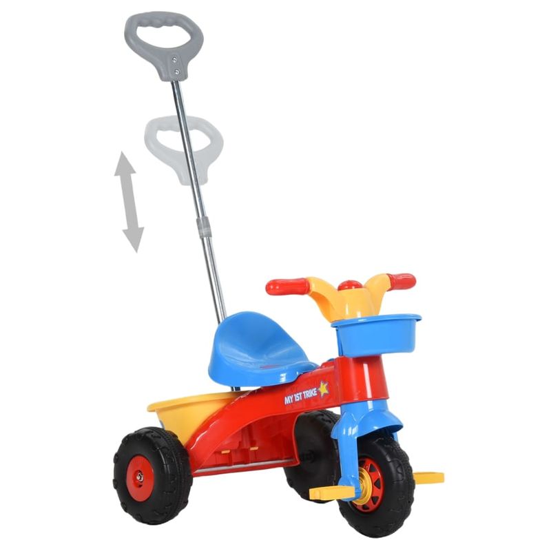 Sport si Outdoor - Role, trotinete si skateboard - Trotinete copii - Tricicleta pentru copii cu maner pentru parinti, multicolor - Infinity.ro