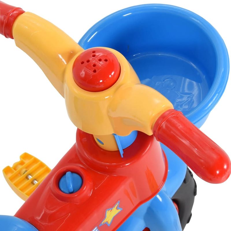Sport si Outdoor - Role, trotinete si skateboard - Trotinete copii - Tricicleta pentru copii cu maner pentru parinti, multicolor - Infinity.ro