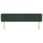 Casa si Gradina - Mobilier - Paturi si accesorii - Accesorii paturi - Tablie de pat cu aripioare verde inchis 163x23x78/88 cm catifea - Infinity.ro