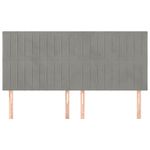Casa si Gradina - Mobilier - Paturi si accesorii - Accesorii paturi - Tablii de pat, 4 buc, gri deschis, 80x5x78/88 cm, catifea - Infinity.ro