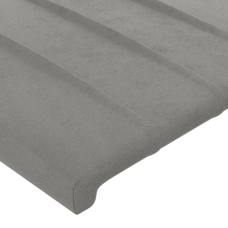 Casa si Gradina - Mobilier - Paturi si accesorii - Accesorii paturi - Tablii de pat, 4 buc, gri deschis, 80x5x78/88 cm, catifea - Infinity.ro