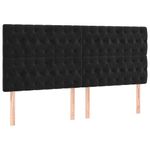 Casa si Gradina - Mobilier - Paturi si accesorii - Accesorii paturi - Tablie de pat cu LED, negru, 180x7x118/128 cm, catifea - Infinity.ro
