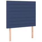 Casa si Gradina - Mobilier - Paturi si accesorii - Paturi - Pat cu arcuri, saltea si LED, albastru, 90x200 cm, textil - Infinity.ro
