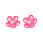 Casa si Gradina - Decoratiuni - DIY - Articole mercerie - Set 10 flori textile pentru cusut sau lipit pe haine, diametru 25 mm, Roz - Infinity.ro