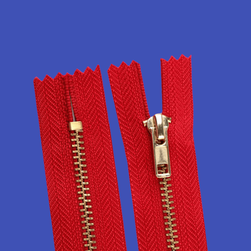 Casa si Gradina - Decoratiuni - DIY - Articole mercerie - Fermoar metalic nedetasabil Crisalida, lungime 16 cm, Rosu - Infinity.ro