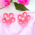 Casa si Gradina - Decoratiuni - DIY - Articole mercerie - Set 10 flori textile pentru cusut sau lipit pe haine, diametru 25 mm, Roz - Infinity.ro