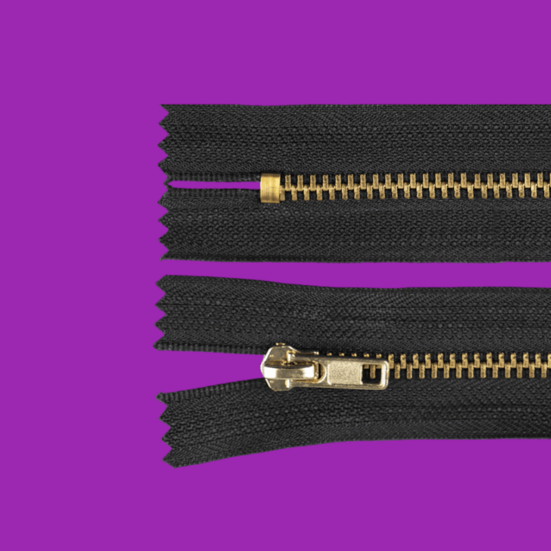 Casa si Gradina - Decoratiuni - DIY - Articole mercerie - Fermoar metalic nedetasabil Crisalida, lungime 10 cm, Negru - Infinity.ro