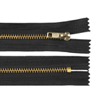 Casa si Gradina - Decoratiuni - DIY - Articole mercerie - Fermoar metalic nedetasabil Crisalida, lungime 10 cm, Negru - Infinity.ro