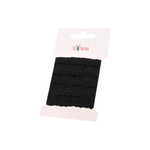 Casa si Gradina - Decoratiuni - DIY - Articole mercerie - Dantela bumbac crosetata Crisalida, 12 mm x 3 m, Negru - Infinity.ro